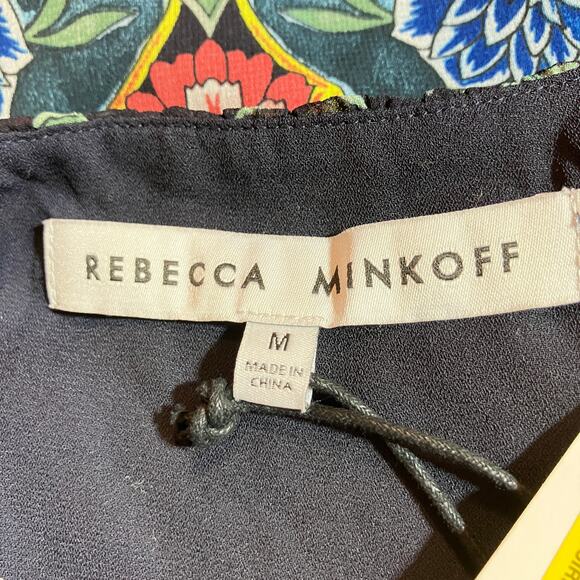 Rebecca Minkoff Midi Dress Med NWT Floral Chiffon True Wrap Ruffled Boho Coastal - Picture 14 of 16
